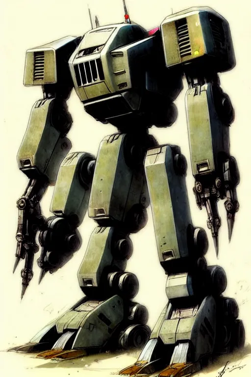 Image similar to (((((2050s huge engine mecha robot mechwarrior battletech . muted colors.))))) by Jean-Baptiste Monge !!!!!!!!!!!!!!!!!!!!!!!!!!!