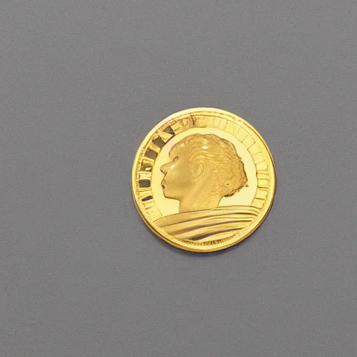 Prompt: an blank golden coin