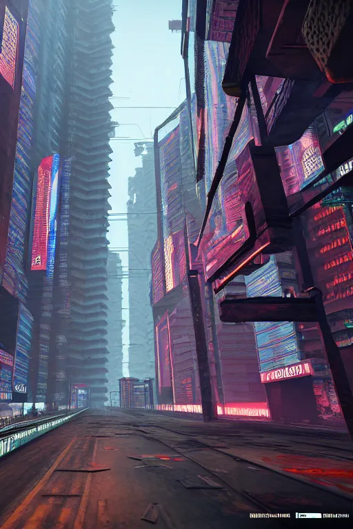 Image similar to high quality 3 d render cyberpunk mumbai!, daytime, madhubani highly detailed, cinematic smooth unreal engine, lee madgwick & yuto yamada, dramatic light, long shot, low angle, uhd 8 k, sharp focus