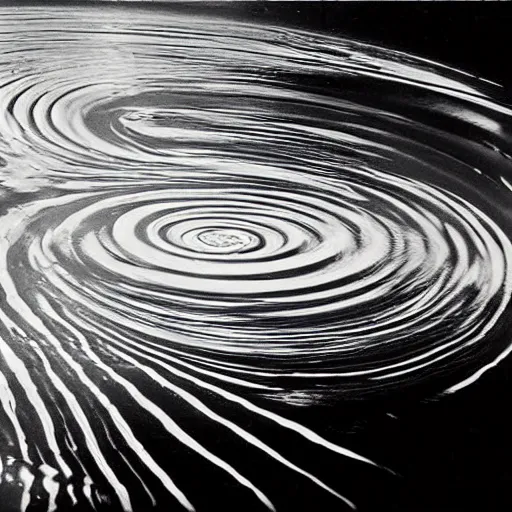 Prompt: ripples in spacetime by Lucien Clergue and Robert mccall