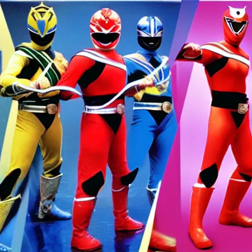 Prompt: Every single power ranger