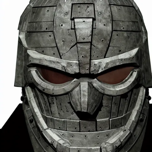 Image similar to a mask that looks like battlements by robert kirkman