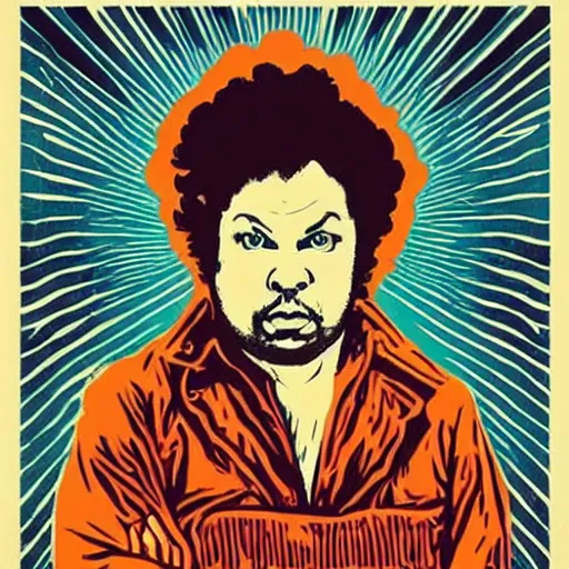 Image similar to dan fogler poster by shepard fairey