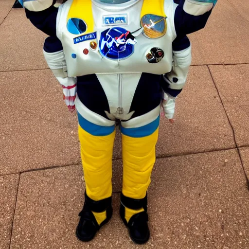 Image similar to a buzz light year nasa astronaut suit