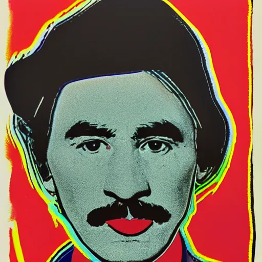 Image similar to nikolai gogol by andy warhol