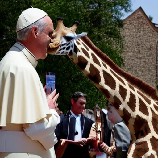 Image similar to giraffe pope,