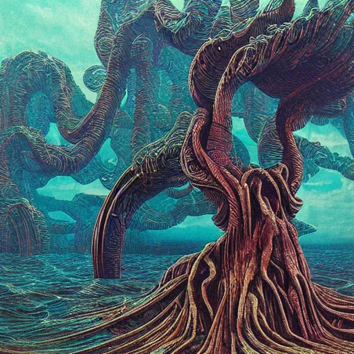 Image similar to tall synthwave godly sea circle petrel limo poltergeist cocobolo tree , by Beksinski and Joe Jusko and Jane Graverol , trending on deviantart , pixel perfect , cyberpunk