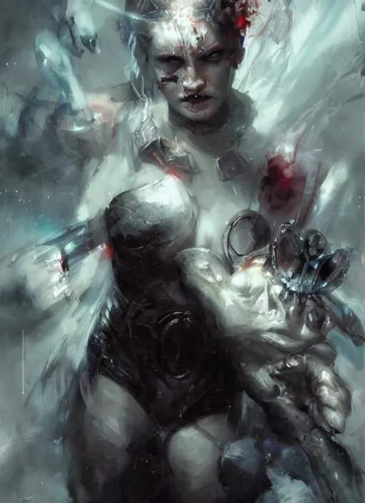 Prompt: a great and terrible litch painted by raymond swanland