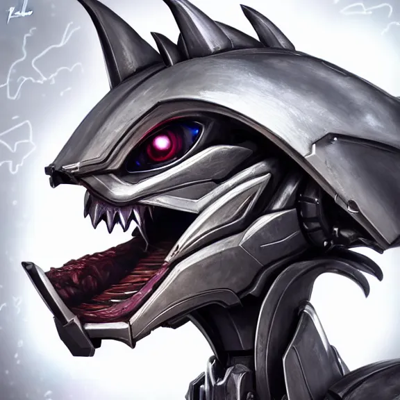 Image similar to close up headshot of a cute beautiful stunning anthropomorphic female robot dragon, with sleek silver metal armor, glowing OLED visor, facing the camera, high quality maw open and about to eat you pov, food pov, the open maw being highly detailed well designed, highly detailed digital art, furry art, anthro art, sci fi, warframe art, destiny art, high quality, 3D realistic, dragon mawshot, maw art, pov furry art, furry mawshot, macro art, dragon art, Furaffinity, Deviantart Eka's Portal, G6