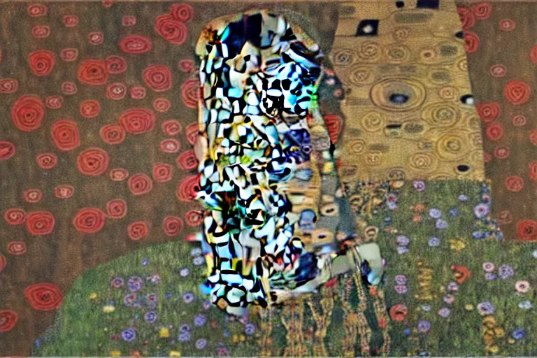 Image similar to gustav klimt vw beetle