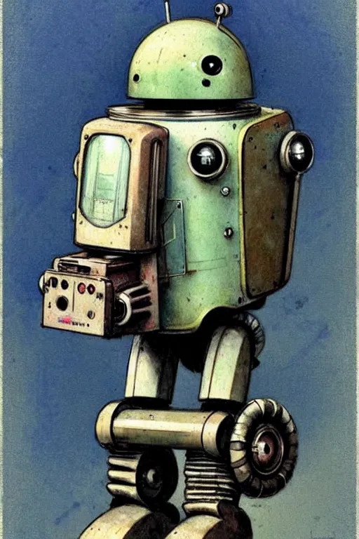 Image similar to ( ( ( ( ( 1 9 5 0 s retro future android robot ratrod. muted colors., ) ) ) ) ) by jean - baptiste monge,!!!!!!!!!!!!!!!!!!!!!!!!!