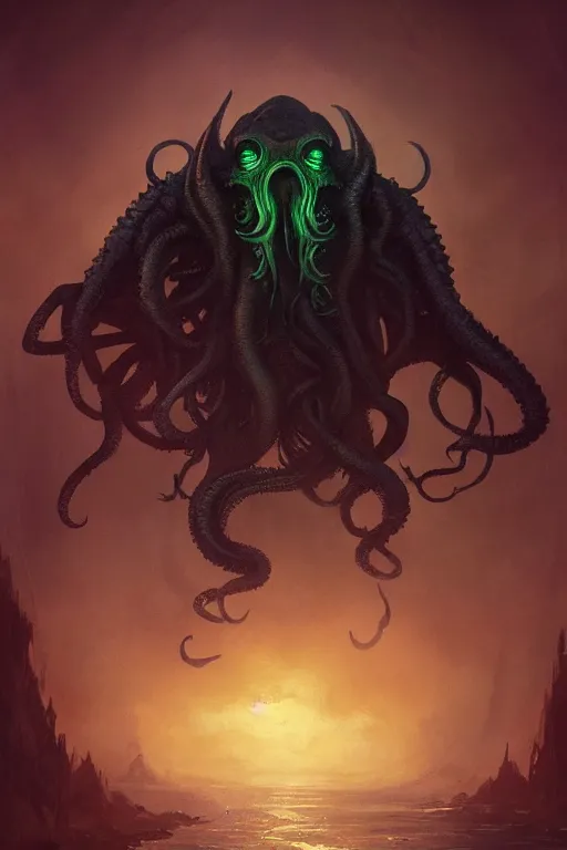 Image similar to cthulhu, digital art, in the style of greg rutkowski, trending on artstation