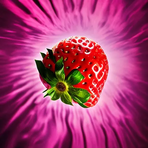 Image similar to half cut strawberry, splash underwater! award winner photoshop edit, golden ratio