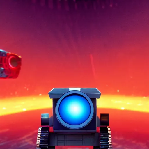 Image similar to cinematic shot of hal 9 0 0 0 in wall - e