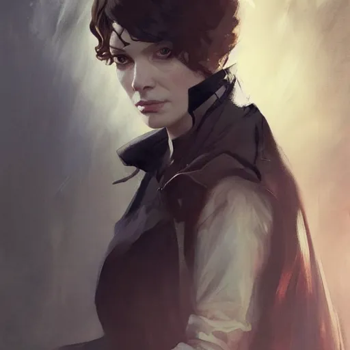 Prompt: portrait of christina hendricks in dishonored 2, painted by greg rutkowski, painted by stanley artgerm, painted by igor kieryluk, digital art, promotional art, trending on artstation