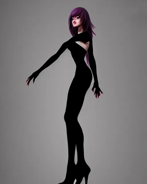 Prompt: ! dream dark witch with high heels, full - body and head view, highly detailed, zeronis style, artstation, soft light, sharp focus, illustration, character design, concept art