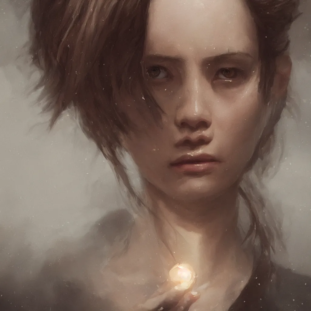 Prompt: a fancy close up protrait of a doubtful women by greg rutkowski, sung choi, mitchell mohrhauser, maciej kuciara, johnson ting, maxim verehin, peter konig, 8 k photorealistic, cinematic lighting, hd, high details, dramatic, atmosphereric, trending on artstation