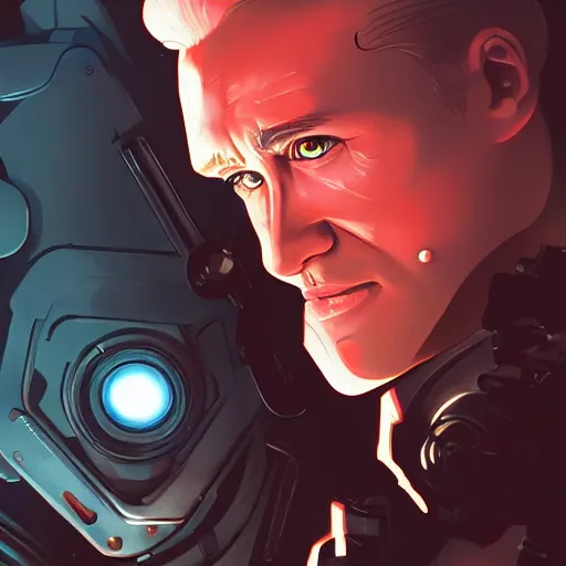 Prompt: James Cameron as the T-800 Terminator, ambient lighting, 4k, anime key visual, lois van baarle, ilya kuvshinov, rossdraws, artstation