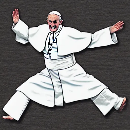 Prompt: pope ninja