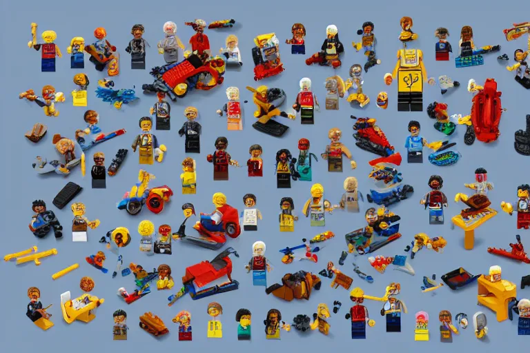 Prompt: anatomy of lego set, photorealistic