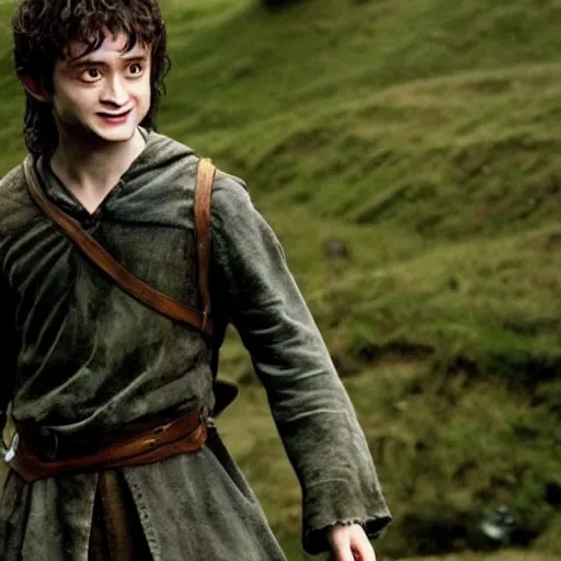 Image similar to Daniel Radcliffe as Frodo in lord of the rings