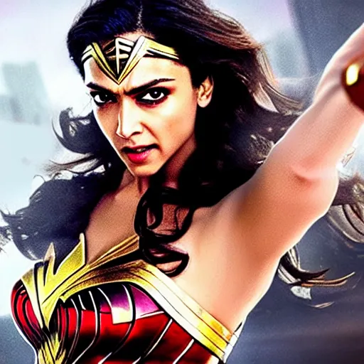 Prompt: Deepika Padukone as Wonder Woman