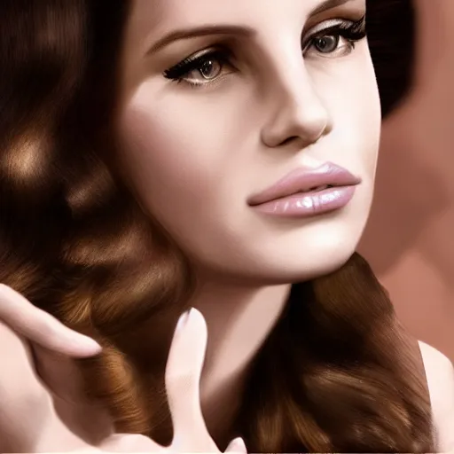 Image similar to Lana del rey in a hand cream commercial, photorealistic, detailed, studio