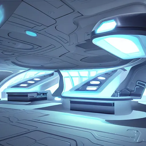 Image similar to alien ship shop, futuristic