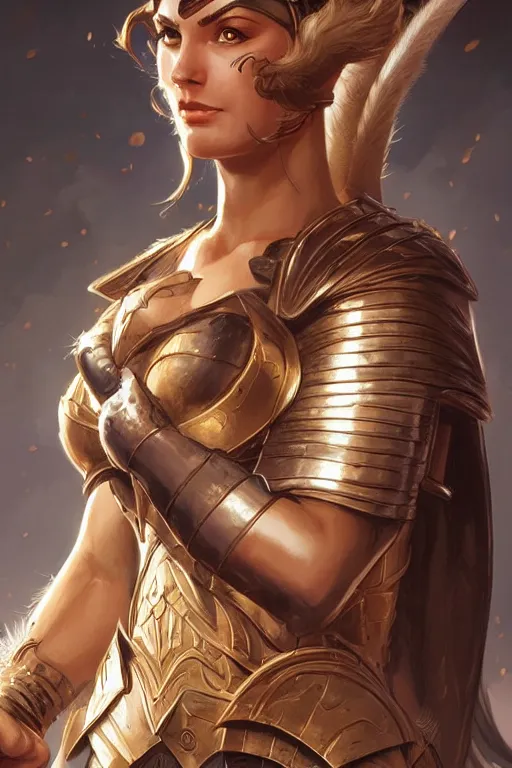 Image similar to amazon valkyrie athena, d & d, fantasy, portrait, highly detailed, headshot, digital painting, trending on artstation, concept art, sharp focus, illustration, art by artgerm and greg rutkowski and magali villeneuve