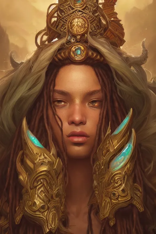 Prompt: photography of wise dreadlock king, deep focus, d & d, fantasy, intricate, elegant, highly detailed, digital painting, artstation, concept art, matte, sharp focus, illustration, hearthstone, art by artgerm and greg rutkowski and alphonse mucha