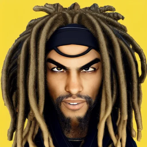 Prompt: ninja with dreadlocks