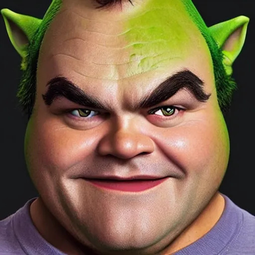 Image similar to Jack Black as Shrek