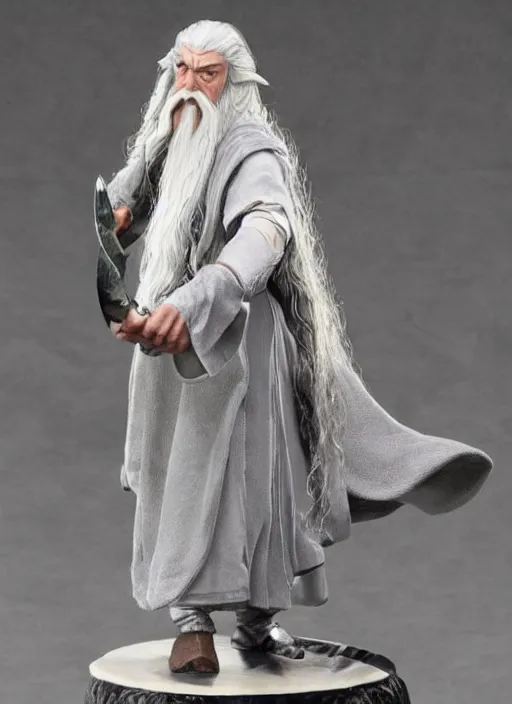 Image similar to gandalf, style of a super smash brothers trophy