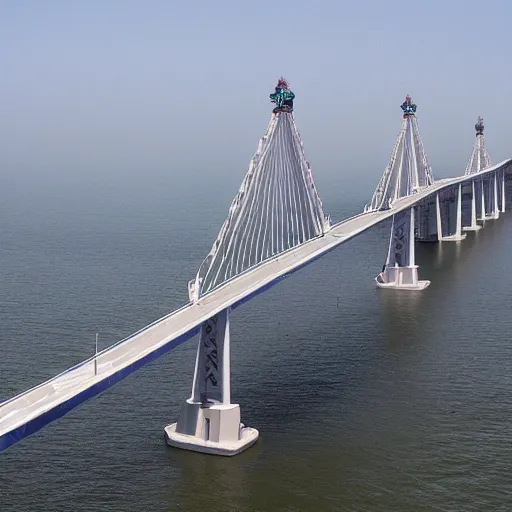 Prompt: Crimean bridge