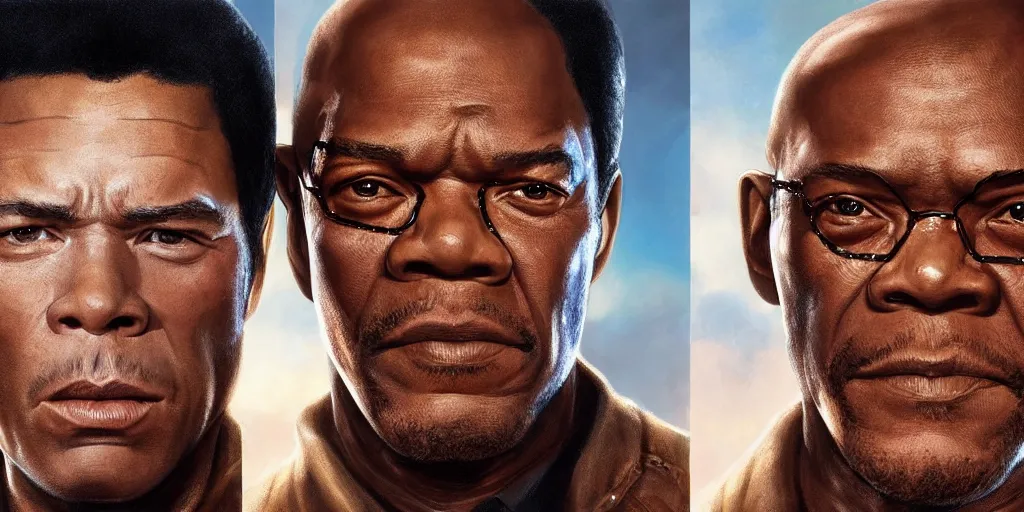 Prompt: highly detailed movie poster painting of young samuel l jackson and john travolta, perfect symmetrical eyes, by eddie mendoza and tyler edlin, 8 k resolution