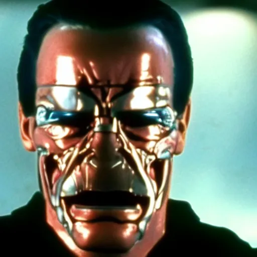 Image similar to film still of bryan cranston as the t - 8 0 0 in terminator ( 1 9 8 4 )