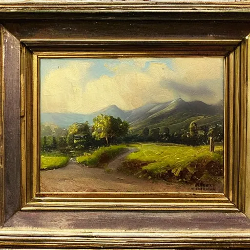 Prompt: a beutiful oil painting of a landscape, landca