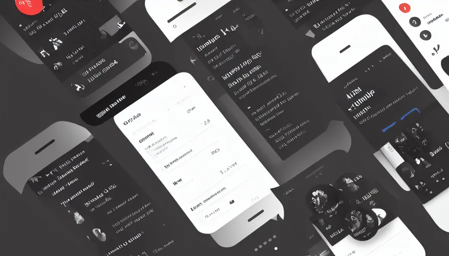 Prompt: trend dribbble shot of mobile application with contrast buttons, ux, ui, typography