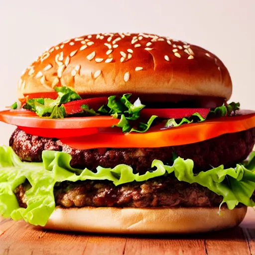 Prompt: a professional studio photoshoot of a hamburger, realistic hyperdetailed 8k ultradetail cinematic