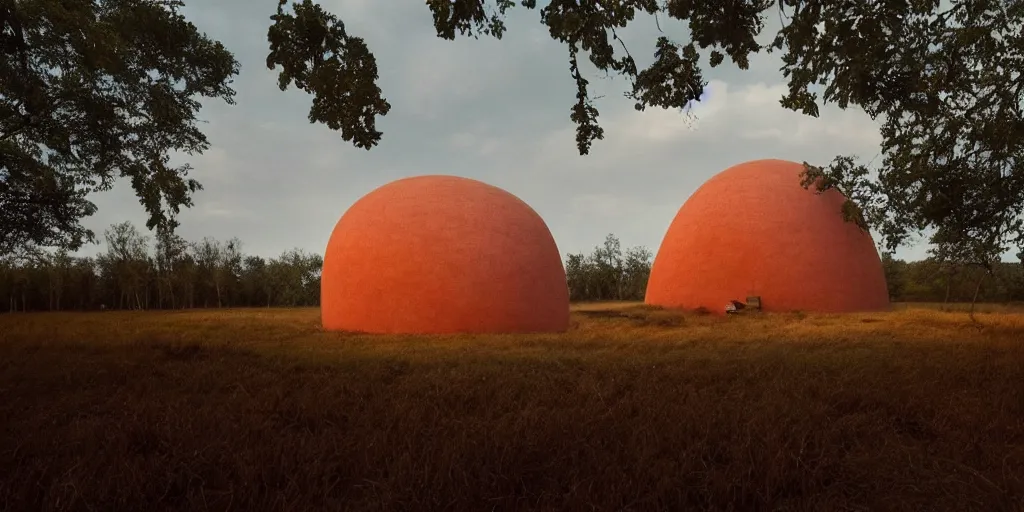 Prompt: a melted, limp, smooth traditional ukrainian house hut in a rural landscape in style by anish kapoor, in the parts by shih chieh huang, golden hour, film still from the movie directed by denis villeneuve with art direction by zdzisław beksinski, close up, telephoto lens