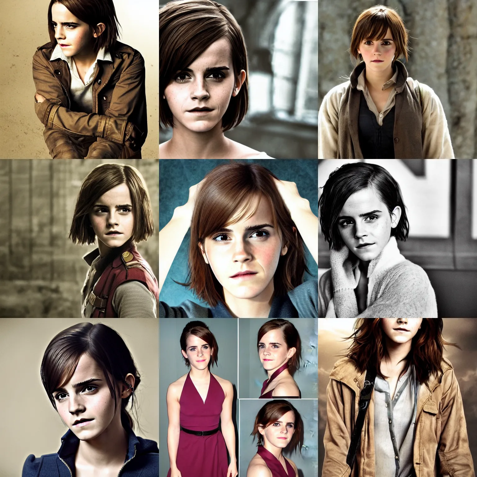 Prompt: Emma Watson as Mikasa Ackerman