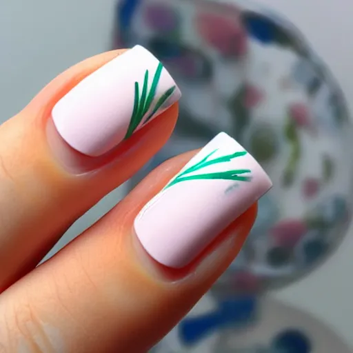 Prompt: retrofuturistic nail art