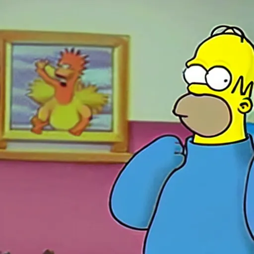 Image similar to a still of homer simpson in pokemon ( 1 9 9 7 )