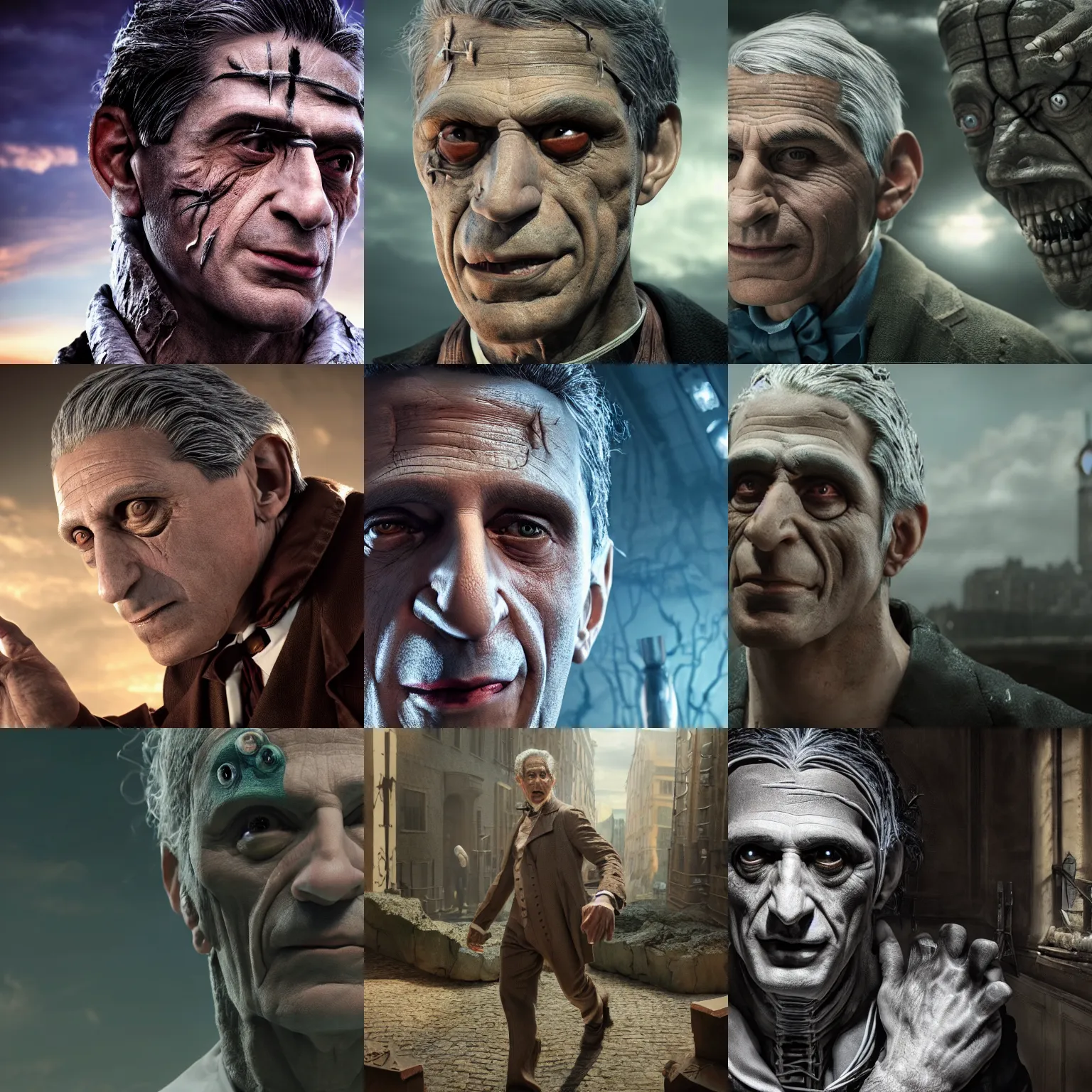 Prompt: anthony fauci as doctor frankenstein's monster, hyper realistic, breathtaking, 8 k resolution, extremely detailed, beautiful, establishing shot, artistic, hyperrealistic, beautiful face, octane render, cinematic lighting, dramatic lighting, masterpiece