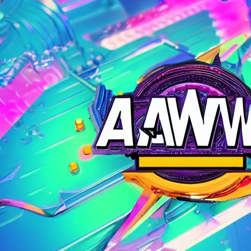 Image similar to a and w vaporwave logo, colorful, digital art, cosmic, 3 d high definition, trending on art station, photorealistic, high resolution, 8 k, octane, hyper detailed, insane details, intricate, elite, ornate, elegant trend, highly detailed and intricate, sharp focus, photography, unreal engine