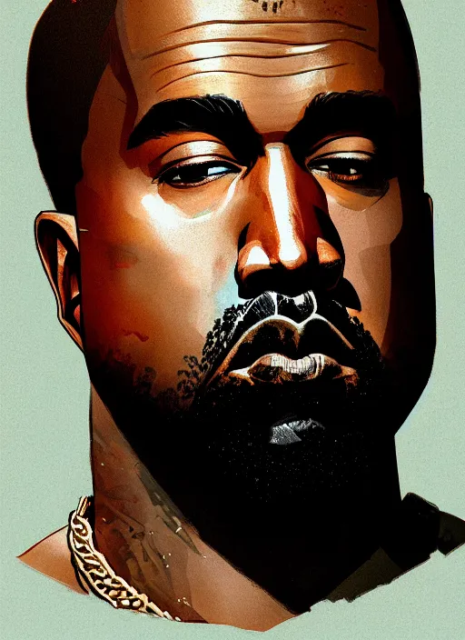 Image similar to highly detailed portrait kanye west in gta v stephen bliss unreal engine fantasy art by greg rutkowski loish rhads ferdinand knab makoto shinkai lois van baarle ilya kuvshinov rossdraws tom bagshaw global illumination radiant light detailed intricate environment