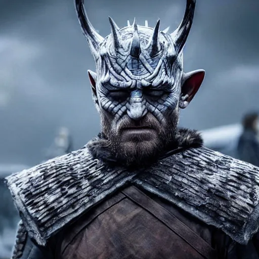 Prompt: profile photo of the night king in a dark viking hood playing odin all father from the thor movie, highly detailed, cinematic shot, cinematic lighting, 8 k, exquisit facial detail