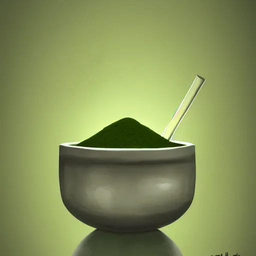 Image similar to A Cup of matcha green tea, detailed illustration, artstation, soft lighting, award winning masterpiece