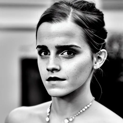 Prompt: emma watson with 4 eyes, 4 ears, 2 mouths