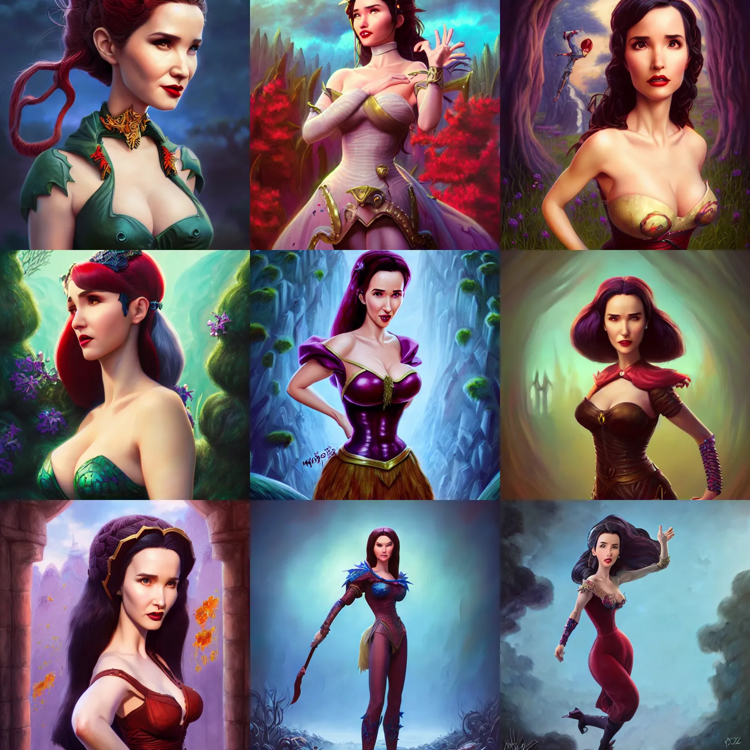 Prompt: an epic fantasy comic book style full body portrait painting of Natalia Oreiro , elegant, character design by Mark Ryden and Pixar and Hayao Miyazaki, unreal 5, DAZ, hyperrealistic, octane render, cosplay, RPG portrait, dynamic lighting, intricate detail, summer vibrancy, cinematic